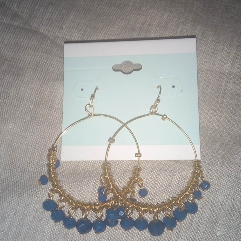 Gold Hoop Cluster Earrings